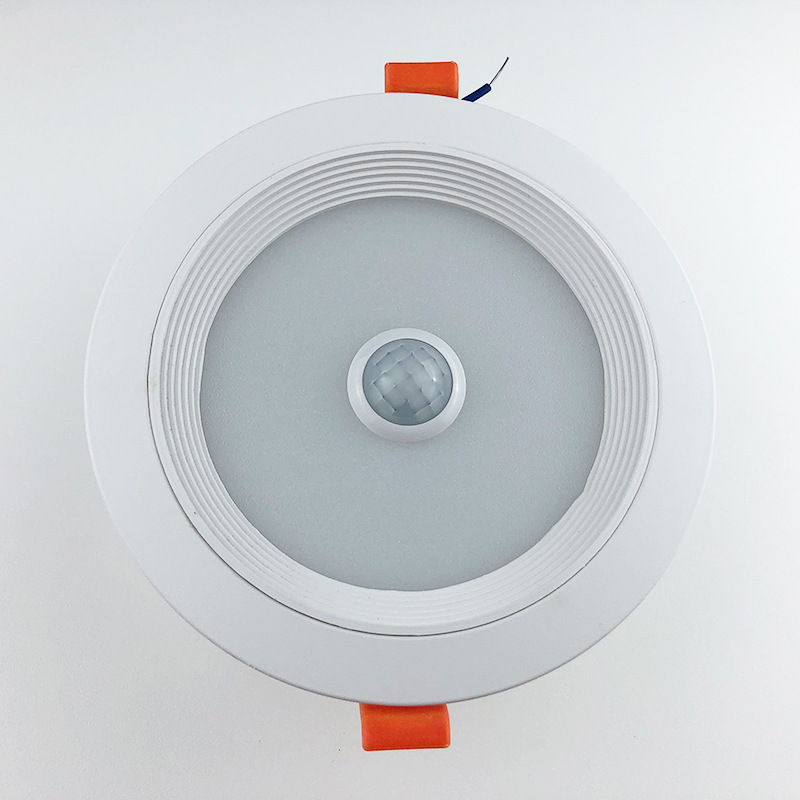 Cross-border wide-voltage infrared human body induction downlight acousto-optic control microwave radar intelligent ceiling light hotel corridor spotlight