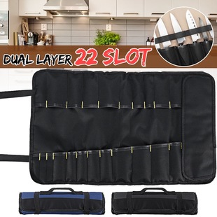 Cross-border hot selling chef knife bag roll bag suitcase bag 22 knives portable durable large capacity multifunctional knife bag