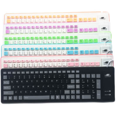 USB interface 103 key wired industrial keyboard laptop gaming folding waterproof and dustproof silicone keyboard