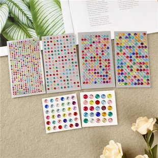 3MM 4MM 5MM 6MM 8MM 10mm acrylic diamond paste round plane mixed colored diamond paste set