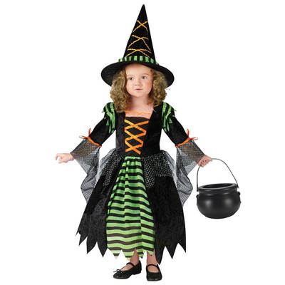 Witch props blow molded large candy bucket plastic children's Ghost Festival furnishings black bucket witch bucket Halloween decoration