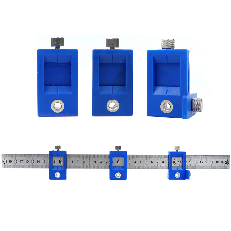 Woodworking hole locator cabinet drawer handle installation drill bit adjustable hole auxiliary tool aluminum alloy