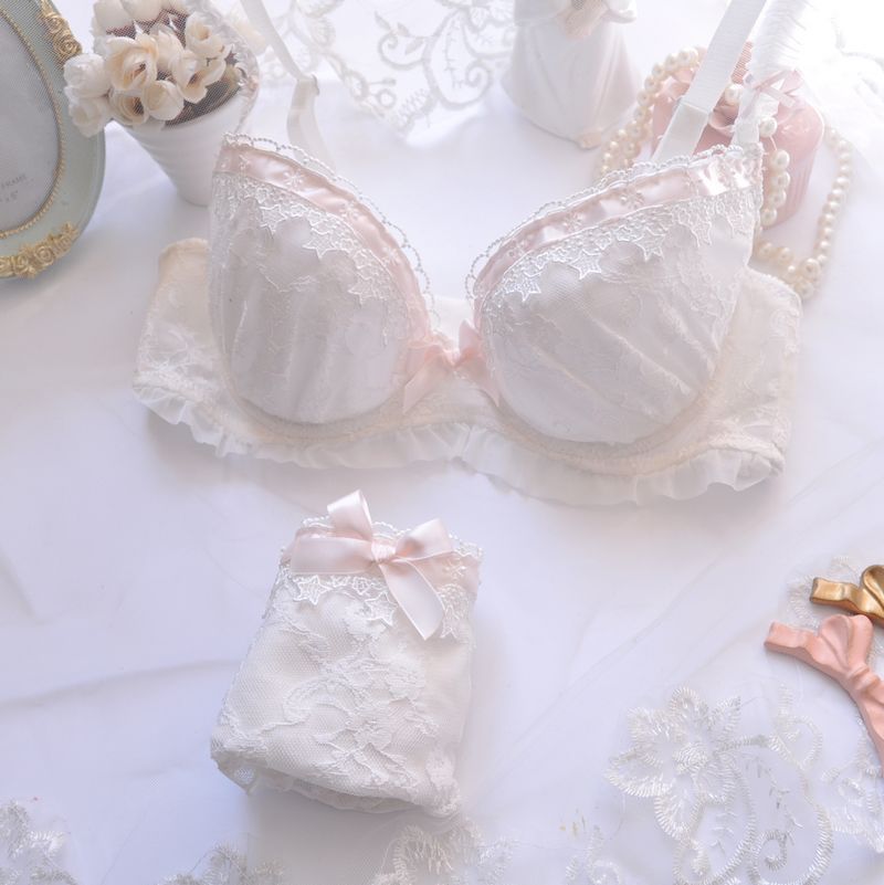 Set di biancheria intima sexy con reggiseno e reggiseno a coppa sottile ricamato solubile in acqua in stile giapponese a lungo termine, taglia grande_voghion.com