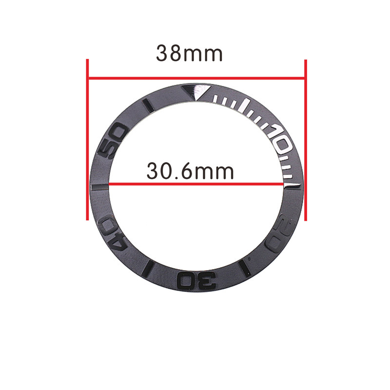 セラミック時計リング外径 38 ミリメートル凸スケール時計リング高級ヨット紳士の時計に適しています|undefined