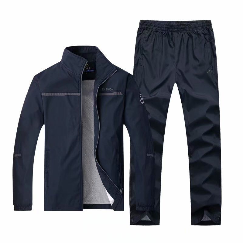Spring and autumn middle-aged men's sportswear large size outdoor leisure sports suit men's father suit cross-border generation