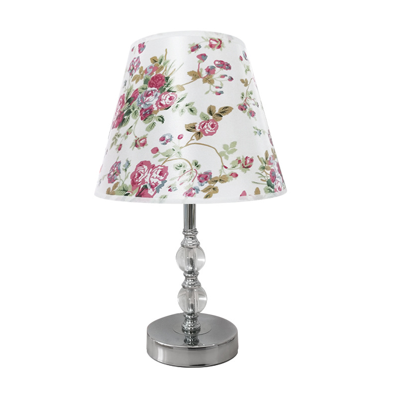Eye protection bedside lamp decorative lamp fabric Crystal plug-in LED reading lamp creative wedding gift simple bedroom