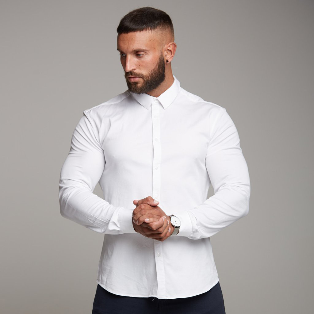 Muscle-looking Men's Fitness Long-sleeved Shirt Running Training Top Slim-fit Elastic Quick-drying Dog Brothers Sports Shirt