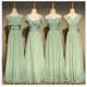 Matcha Green Long Sling Bridesmaid Dress dress Sisters Dress Bridesmaid Dress Sling Dress Evening Dress for Host