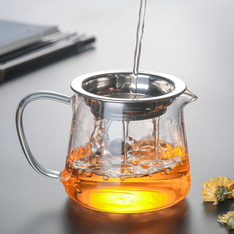 Factory wholesale glass fair cup tea strainer suit thick heat-resistant filter male cup tea dispenser kung fu tea set accessories