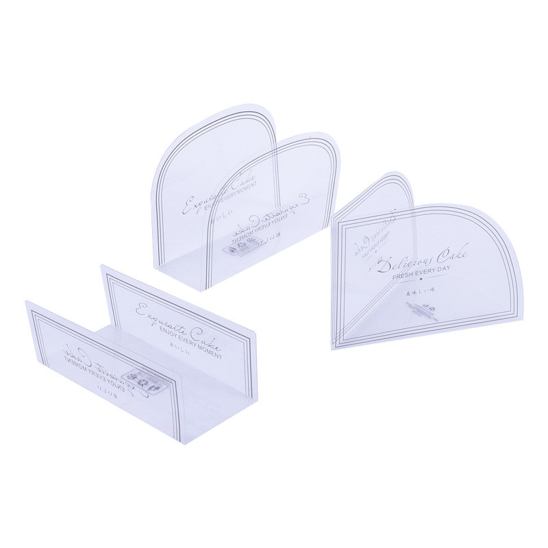 Triangular Cake Hard Edge Transparent Mu Si Gasket 8 Inch 6 Inch Cut Piece Melaleuca Cake Base Plastic Pad
