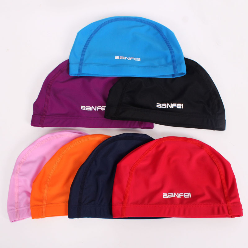Solid Color Cloth Swimming Cap Unisex Adult Swimming Cap Comfortable Head-free Swimming Pool Cloth Swimming Cap High-end Cloth Cap