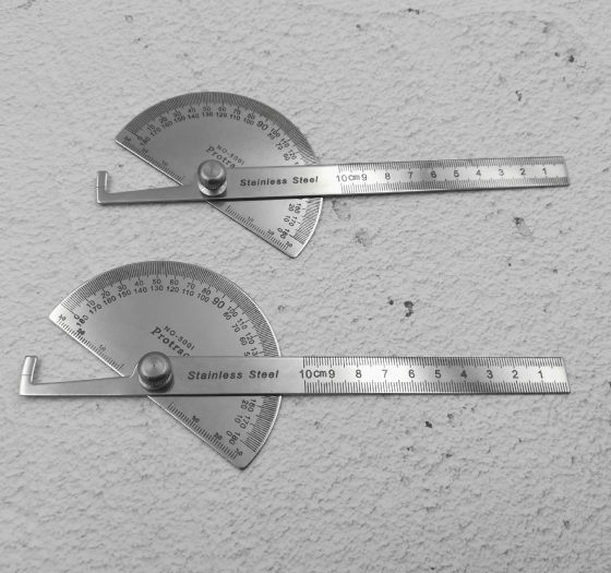 Angle ruler angle ruler 180 degree angle protractor 100mm angle ruler stainless steel angle ruler 0-180 ° semicircle