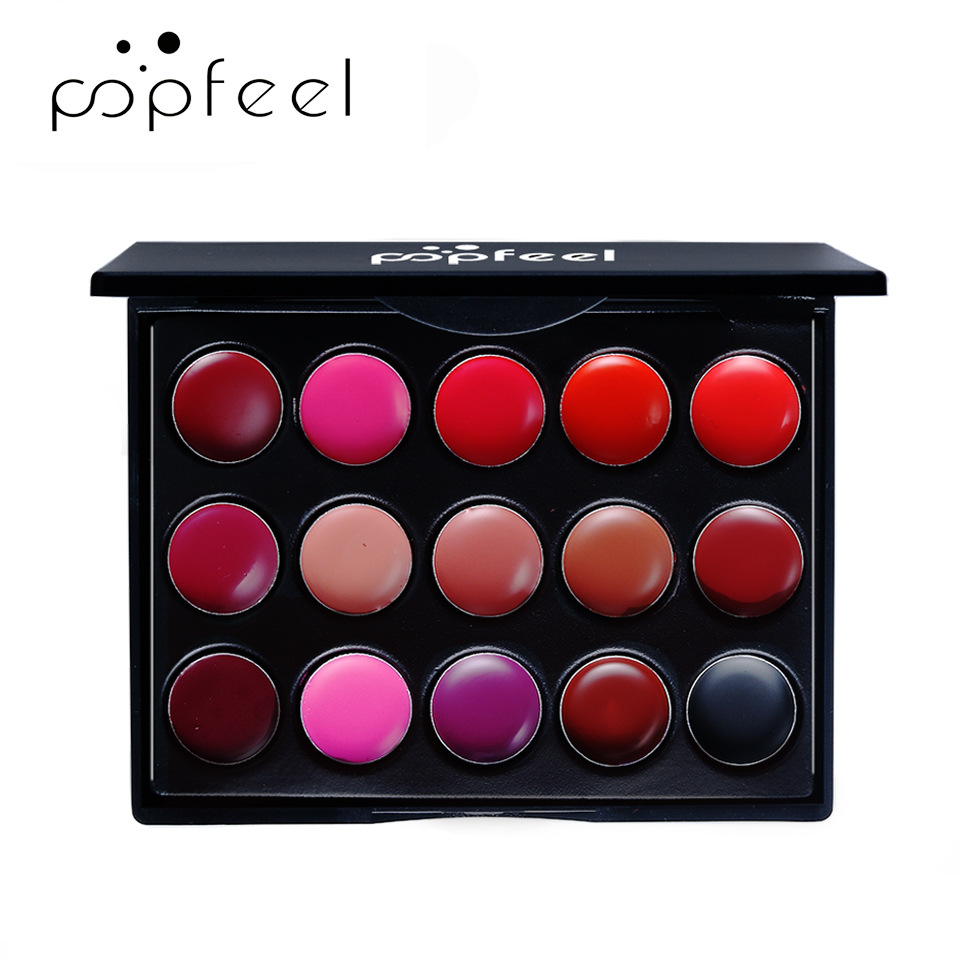 POPFEEL 15 color lip gloss mini new makeup lipstick L15 nude lip makeup