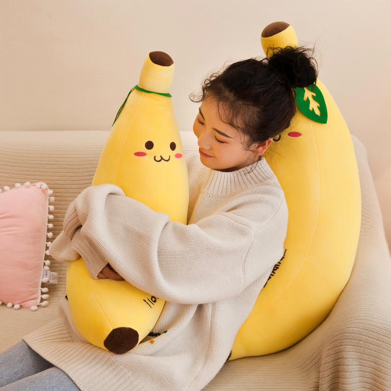 Wholesale soft banana plush toy pillow down cotton doll simulation fruit pillow cushion wholesale