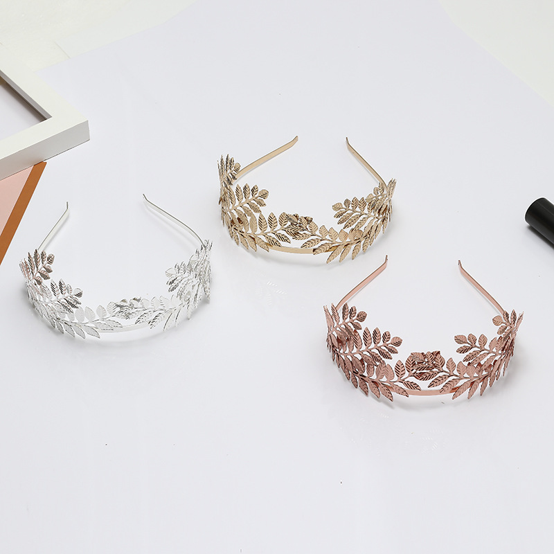 Ka decoration Tong New leaf crown bridal headband European and American fashion baroque bridesmaid headband hair accessories gift