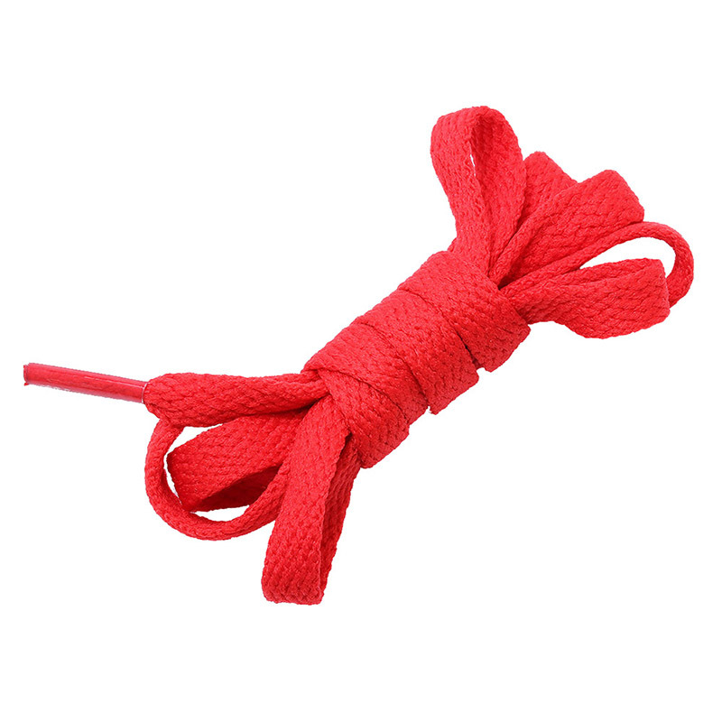 [04] flat shoelace 8mm wide single layer flat color black and white shoelace rope fit sports leisure basketball shoelace