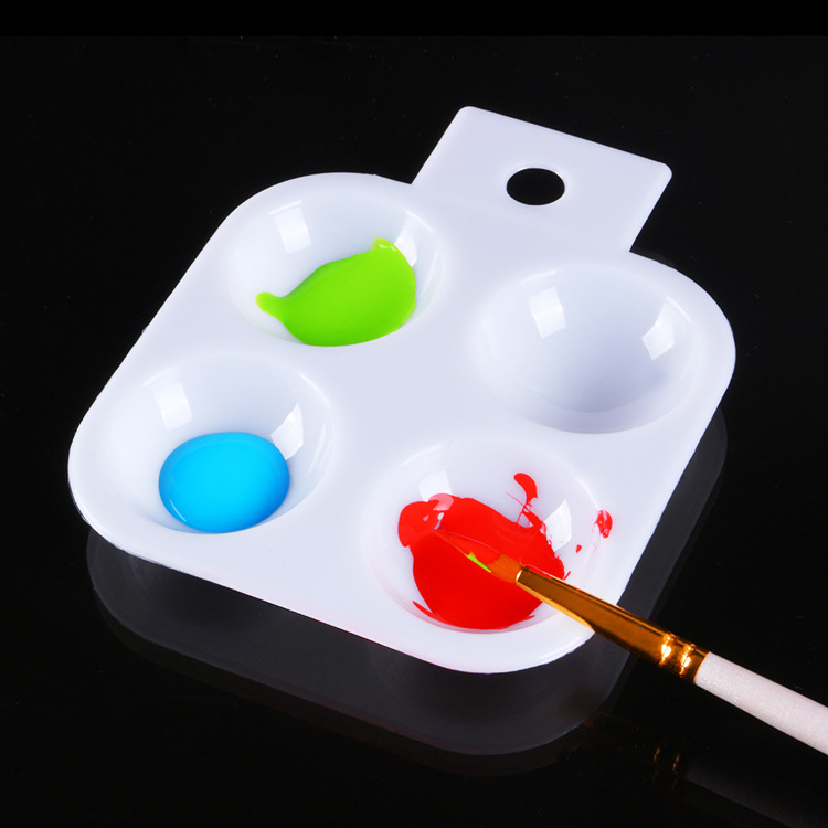 Square student art watercolor gouache painting palette plastic multi-functional palette art supplies tools
