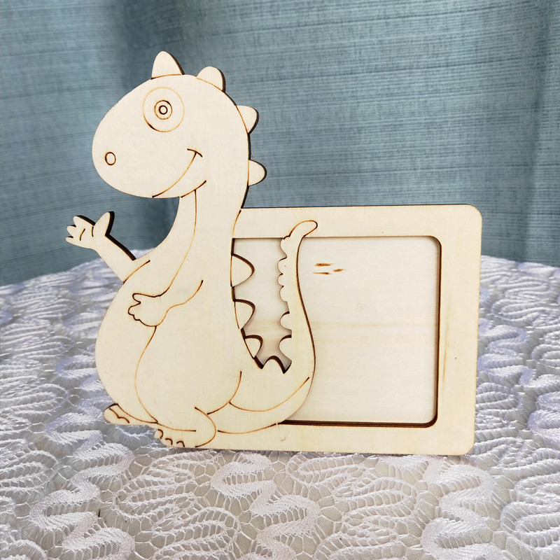 Handmade Wooden Photo Frame, Factory Wholesale Children's DIY Doodle Photo Frame, Ultra-Light Clay Snowflake Clay Photo Frame