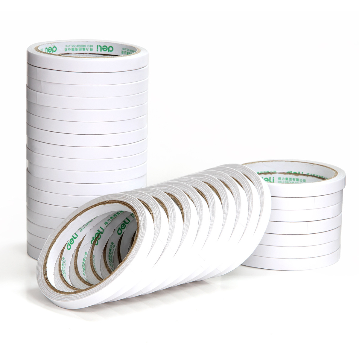 Deli 30400 two-sided cotton paper double-sided tape wholesale sticky strong fixed thin stationery office supplies 9mm * 10y