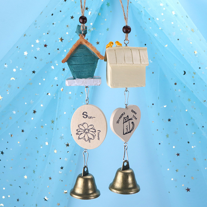 zakka cute cute resin wind chimes ornaments creative cartoon bird car pendant wholesale resin crafts