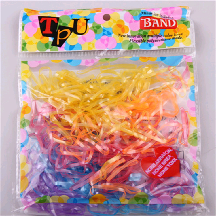 Korean headdress rope rubber band hair band basic hair rope headdress tie hair jewelry wholesale disposable TPU