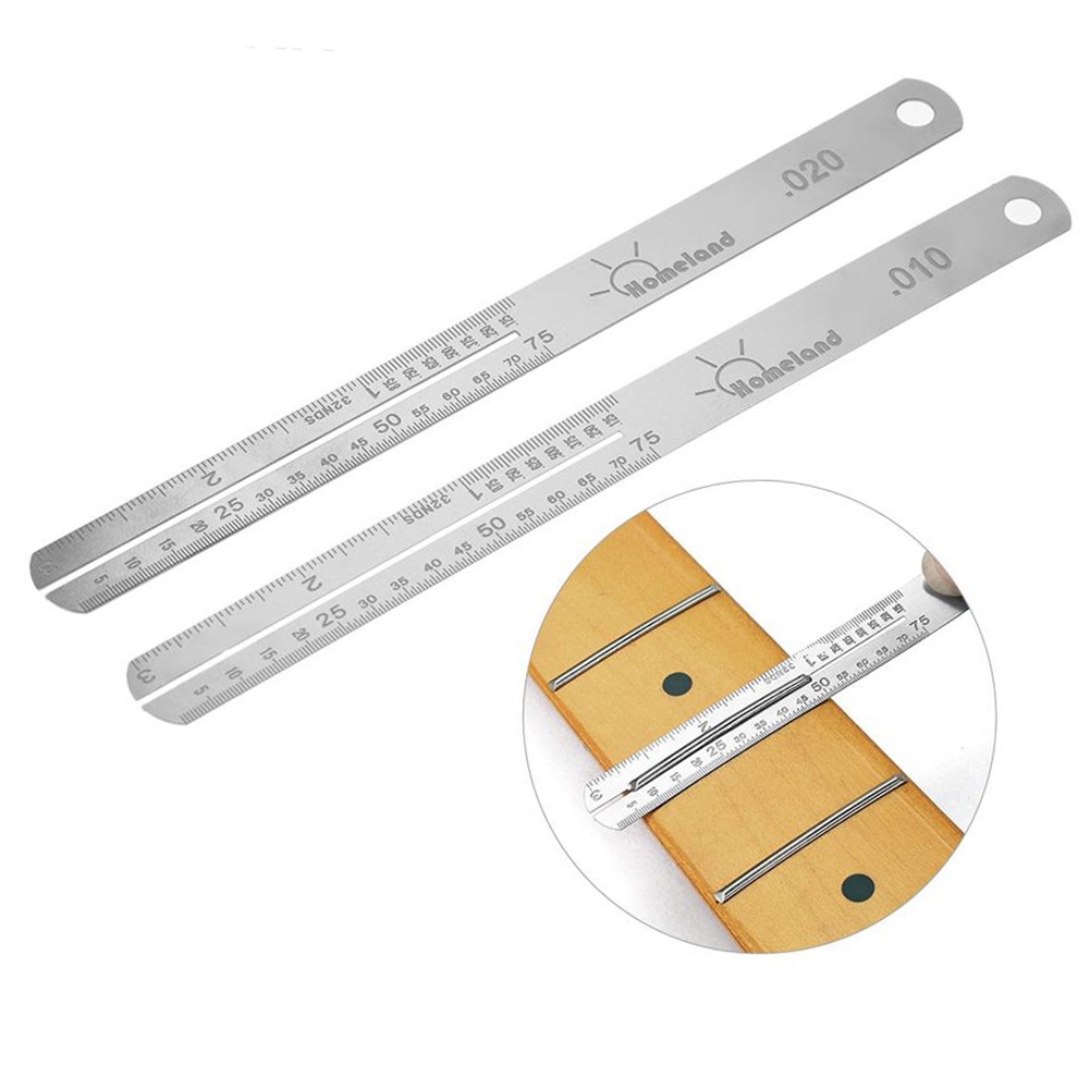 Guitar wire measuring mounting ruler fingerboard protection steel sheet 0.010,0.020 inches