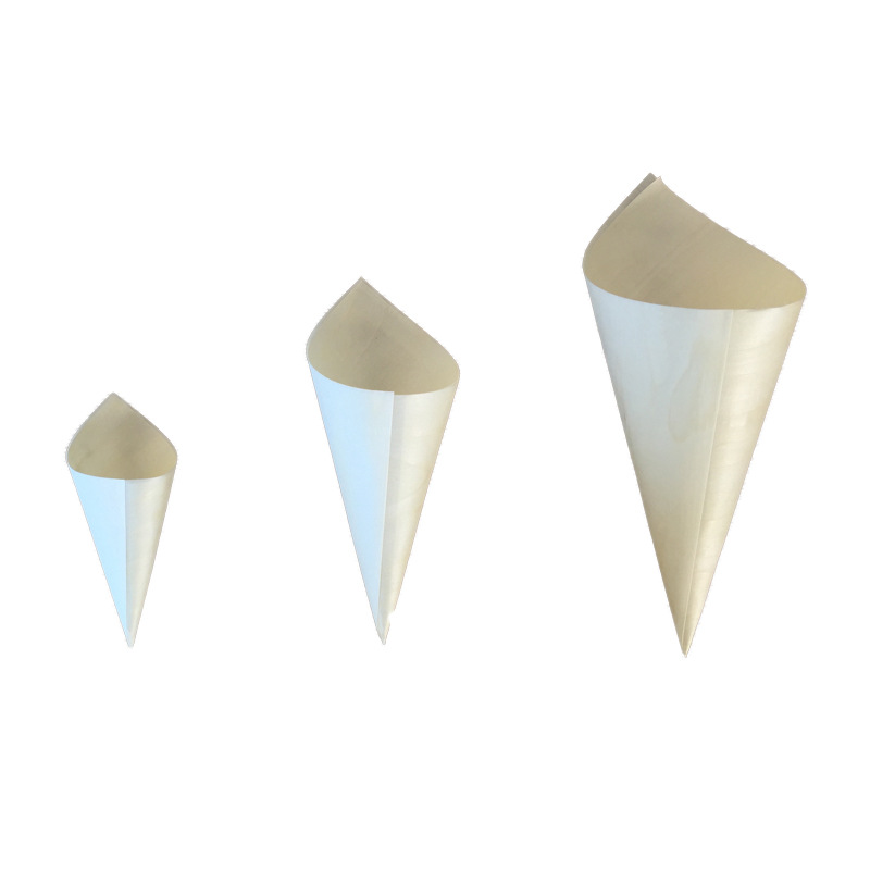 Factory direct veneer egg roll container horn cup veneer roll disposable ice cream veneer wholesale