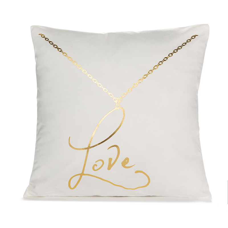 ins Nordic style Square short plush gilding pillow wholesale gilding sofa pillow car pillow a generation of hair