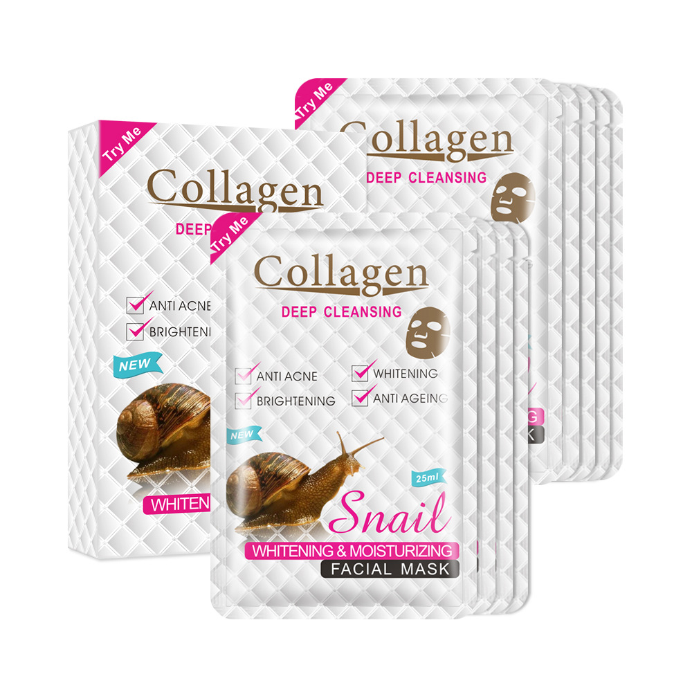 Peimei cross-border snail stock mask hydrating brightening and softening skin mask wholesale Facial mask