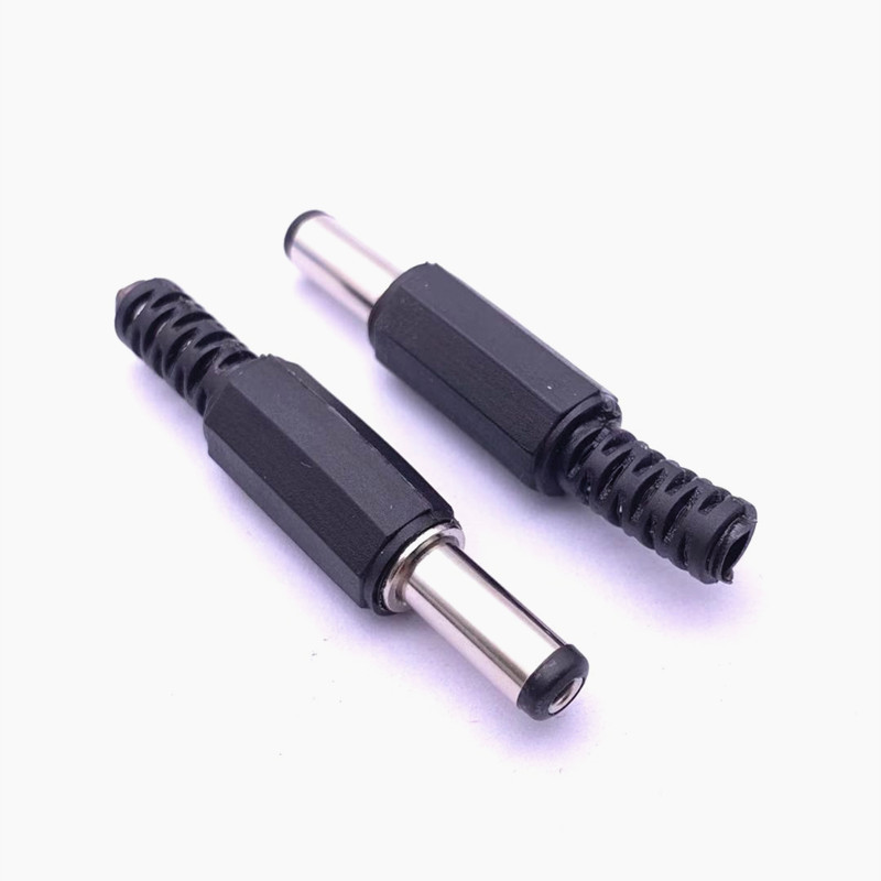 Dc 5.5*2.1公プラグ溶接線式dc 5.5*2.1*14mm組立式プラスチックオス5.5*2.5mm|undefined