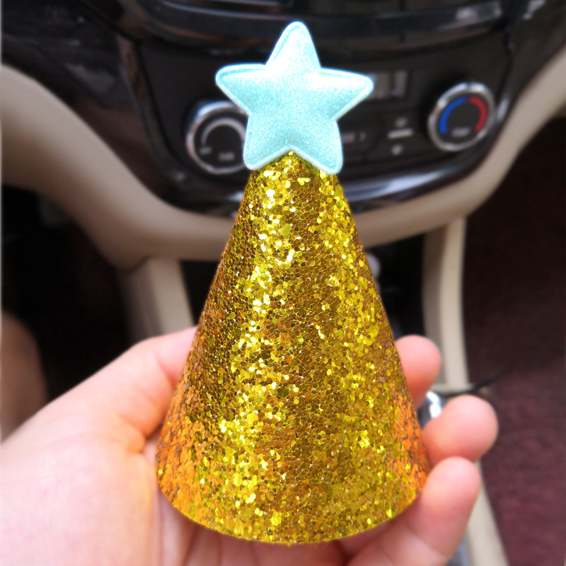 Birthday hat mini Korean cute star hat DIY children birthday party hat pet cake hat