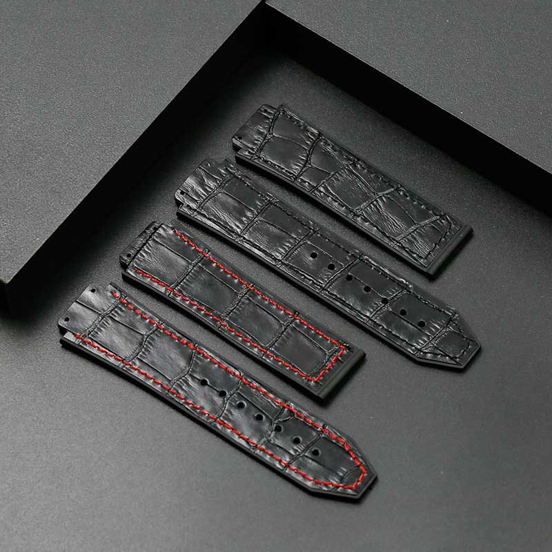 Crocodile Leather Strap Men's Adaptable HUBL0T Hengbao Yubo Big Bang Classic Fusion Rubber Strap Women's Watch Chain