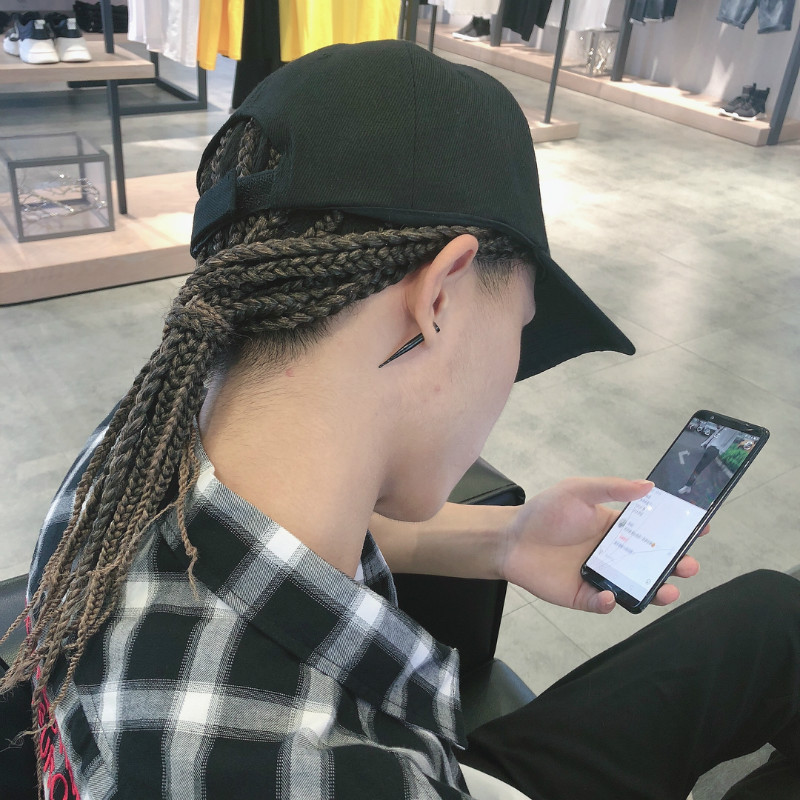 Dirty Braid Wig Hat Integrated Women's Fashionable Summer Hip-Hop Braid Wig Men's Headwear Finished Direct Pony Tail