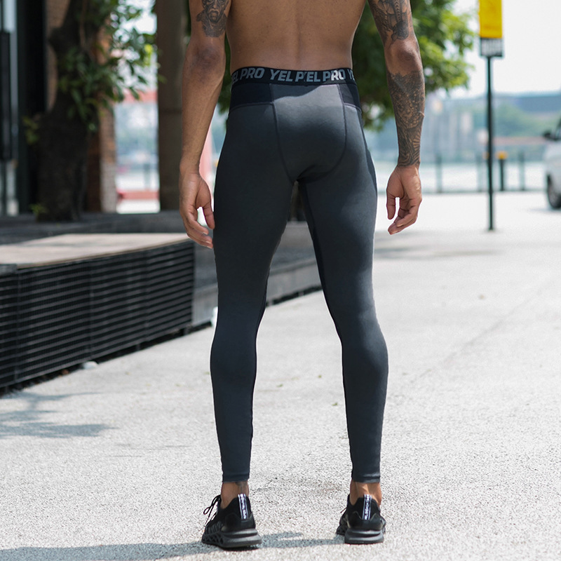 Men's PRO Tight Pants Outdoor Fitness Quick-drying Training Pants High Elastic Mesh Breathable Sports Pants 91305