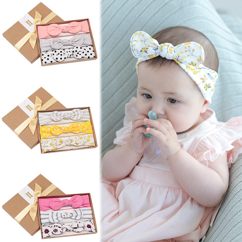 Children's Hair Band Gift Set 70932 Pink Baby Headband Gift Box Princess Girls' Birthday Photo Hair Accessories