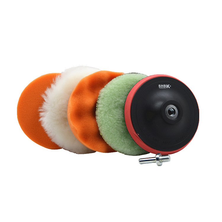Cross-border car waxing beauty polishing disc wool polishing wheel self-adhesive pad sponge ball polishing machine waxing sponge disc