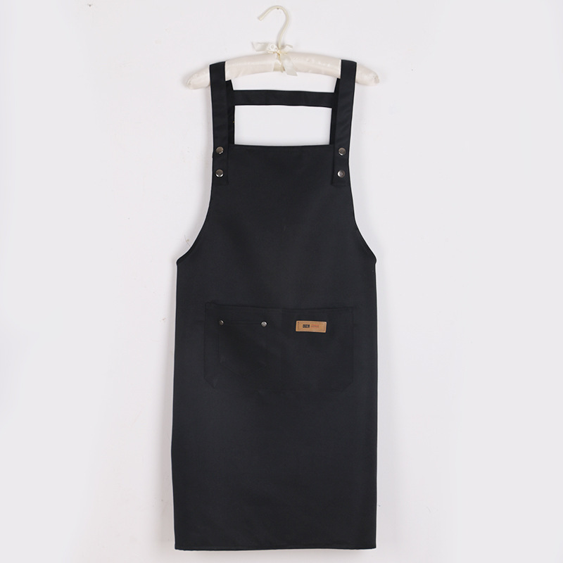 Kitchen waterproof oil-proof apron printed logo men's and women's restaurant chef milk tea shop work clothes men's coverall adult waist