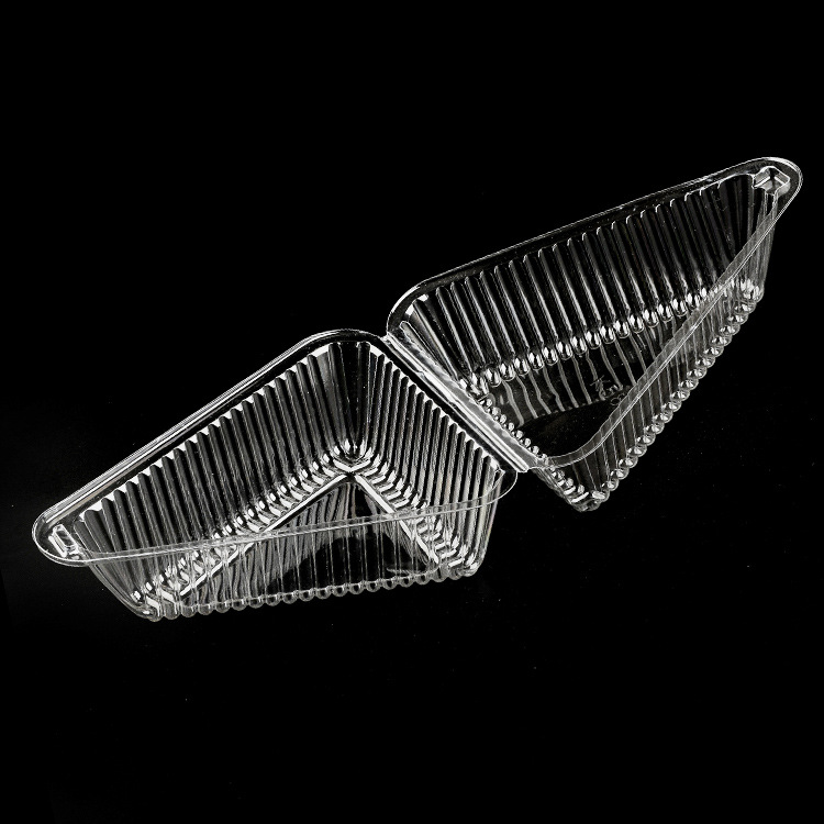 Sandwich Blister Packaging Box Triangle Mousse Baking Packaging Box Transparent Plastic West Point Lasagna Cake Box