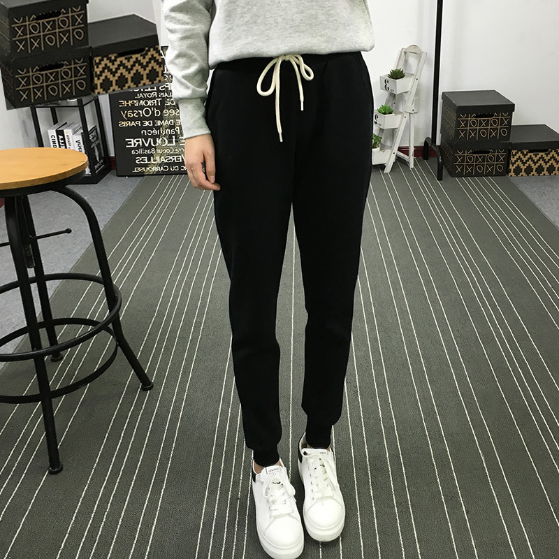 Popular 2019 Spring and Autumn Korean Style Loose Sports Pants Women's Skinny Long Pants
