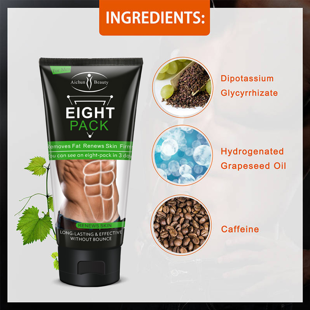 Cross-border aichun men's and women's abs cream massage cream 170ml ABS cream spot wholesale Slimming cream