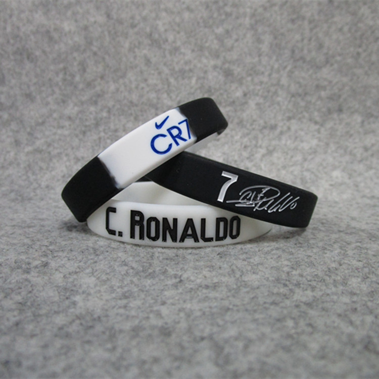 Juventus football C Ronaldo Real Madrid signature luminous sports bracelet silicone wristband fan accessories