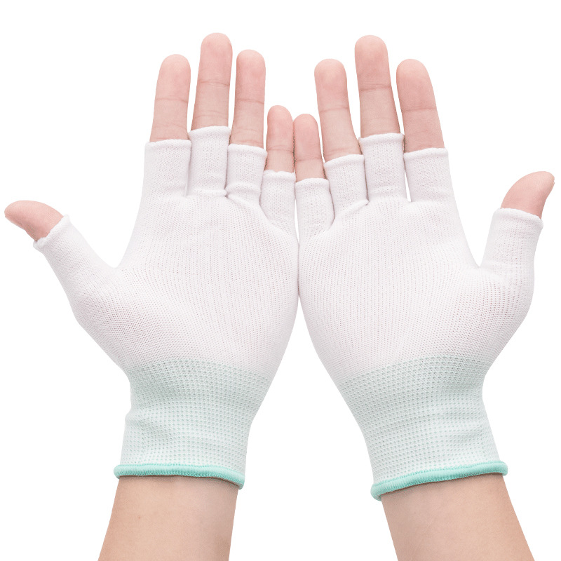 Guanti da lavoro da donna, resistenti all'usura, traspiranti, stretti, elastici, sottili, da uomo, in nylon, antistatici, industriali_voghion.com