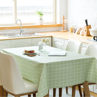 ins Style Nordic peva Fresh Plaid Tablecloth Household Tablecloth Dining Tablecloth Factory Wholesale Waterproof Tablecloth