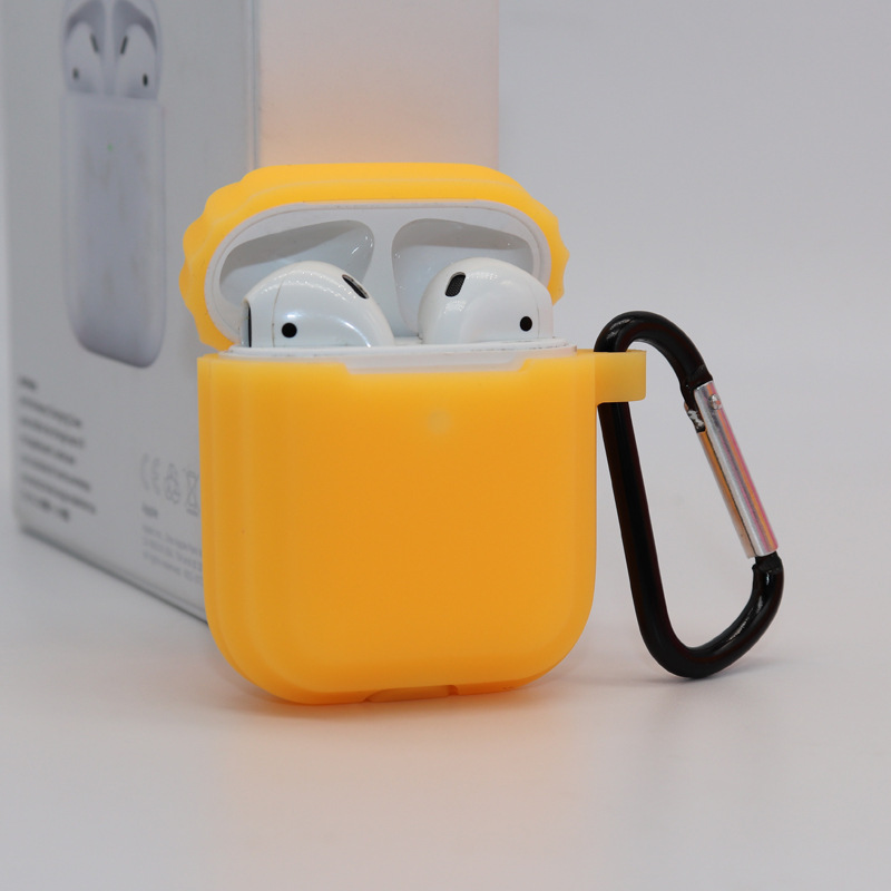 For airpods second-generation luminous protective case Apple Bluetooth earphone case silicone fluorescent earphone case Wholesale
