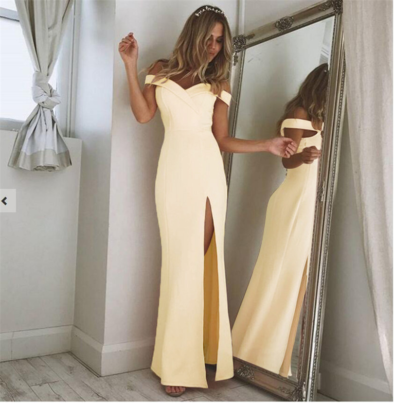 2018 Autumn New Side Slit Dress Quick Selling Through Amazon EBay One Piece Agency Fashion Dresses For Women