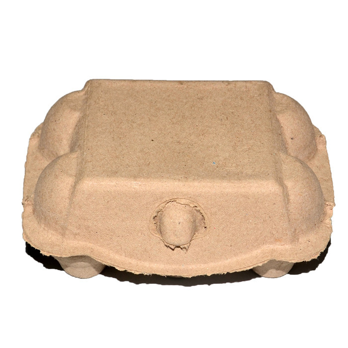 6 Natural Color Wide Cover Egg Holder Egg Box Pulp Egg Holder Earth Egg Packaging Box Handmade Creative