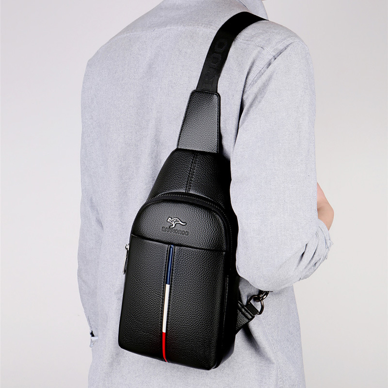 BARNOROO Chest Bag Men's Korean-style Crossbody Bag Casual Men's Chest Bag Small Backpack Shoulder Bag Men's Bag Chest Bag Trendy