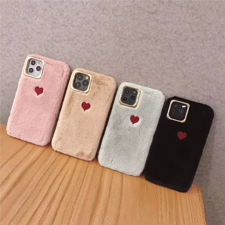 歐美秋冬毛絨蘋果11/12適用iPhone13PROMAX手機殼XR防摔7/8Plus套