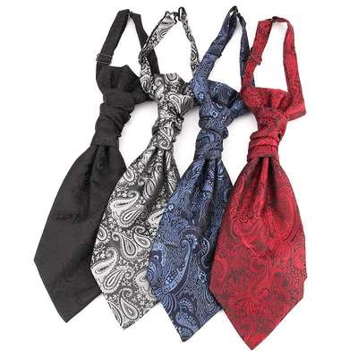 Fashion men's suit vest double-layer tie trendy foreign trade Hong Kong knot tie in stock