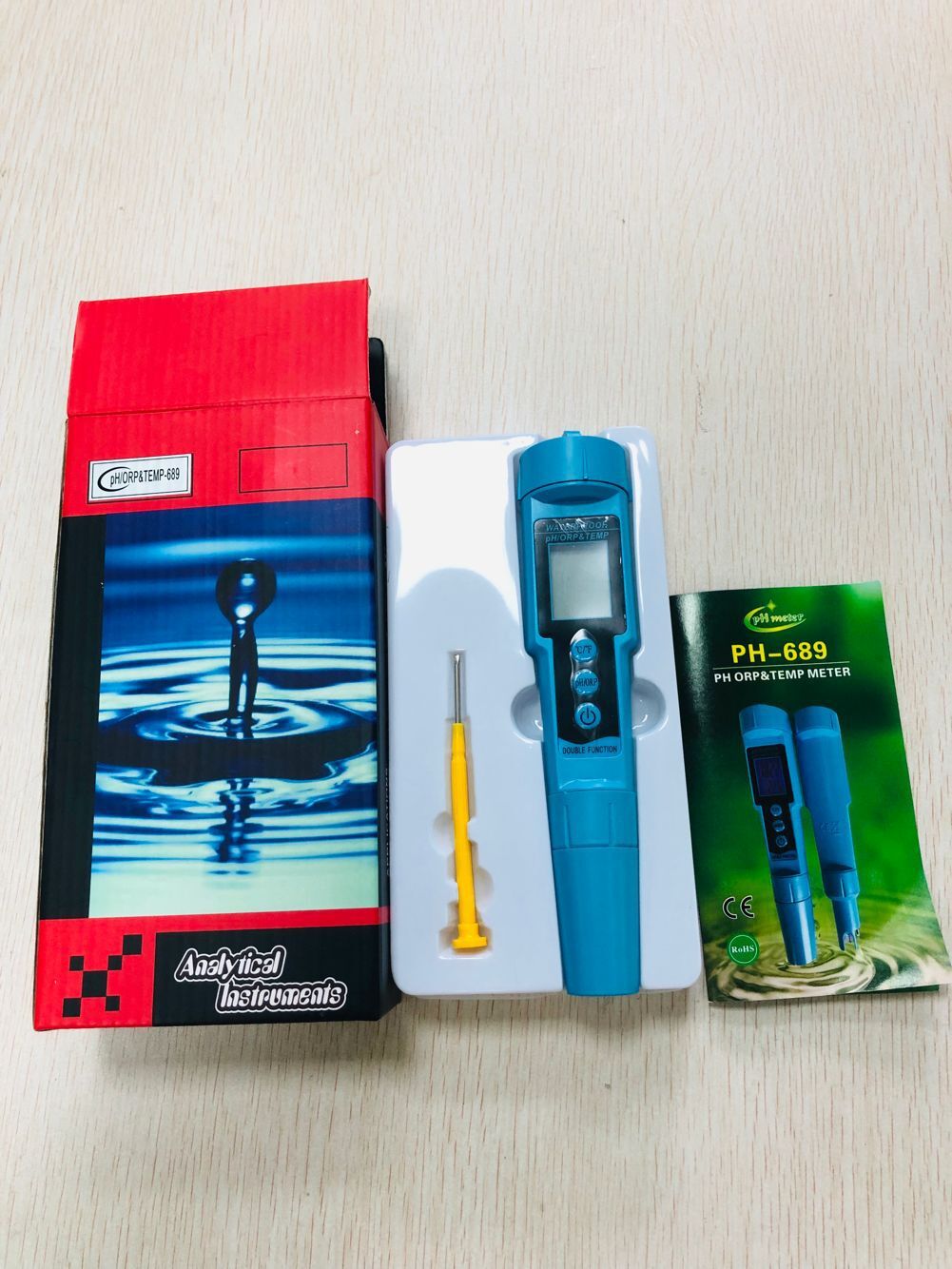 New three-in-one PH ORP temperature test pen PH-689 water quality detector swimming pool aquarium test